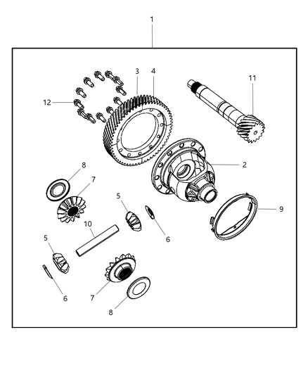 2009 Dodge Journey Differential Assembly Diagram 1