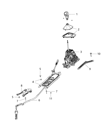 2019 Jeep Compass Gearshift Controls Diagram 3