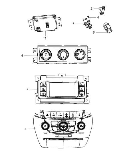 2012 Dodge Journey Stack Diagram for 1RK591X9AD