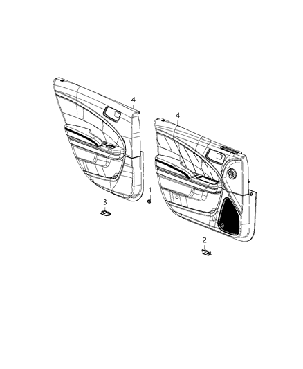 2019 Dodge Charger Lamps, Door Diagram