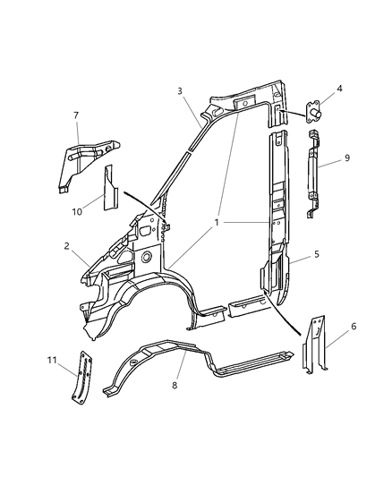 2005 Dodge Sprinter 2500 Panel-Front Door Lock Diagram for 5121668AA