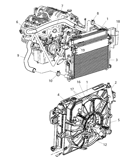 2006 Jeep Grand Cherokee SHROUD-Fan Diagram for 5159121AC