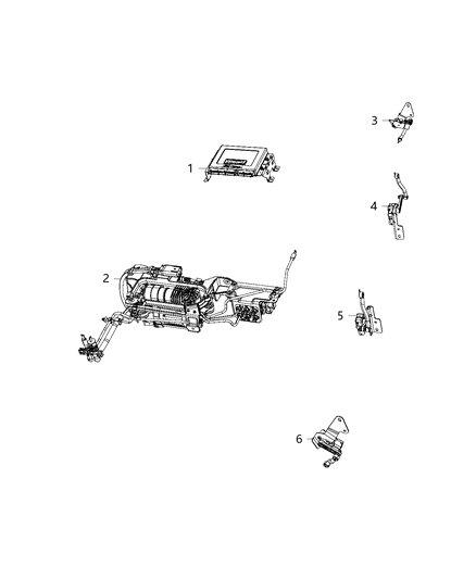 2018 Ram 1500 Sensor-Ride Height Diagram for 68270710AA