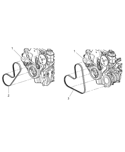 2005 Dodge Neon Belt-Power Steering Diagram for 4668249AF