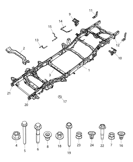 2015 Ram 1500 Frame, Complete Diagram 1