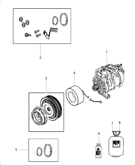 2019 Dodge Challenger A/C Compressor Diagram 1