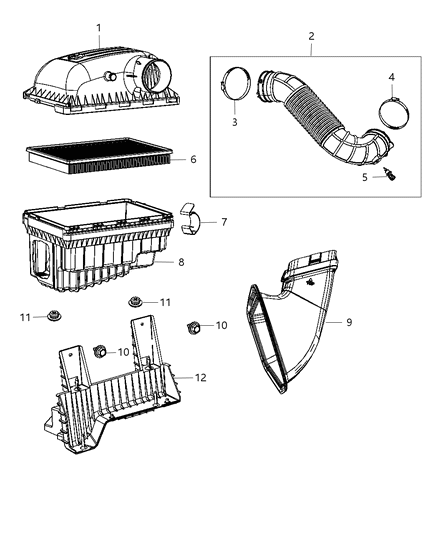 2013 Ram 3500 Air Cleaner Diagram 1