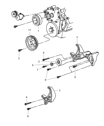 2006 Dodge Ram 1500 Drive Pulleys Diagram 3