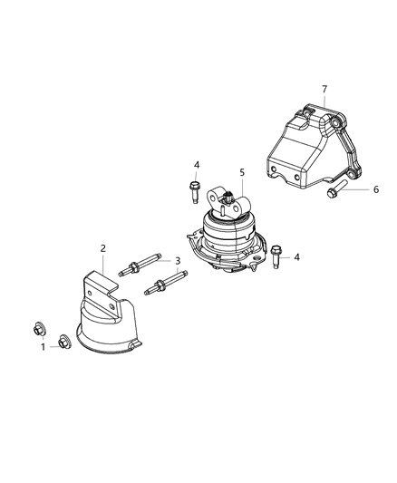 2019 Chrysler 300 Engine Mounting Left Side Diagram 1