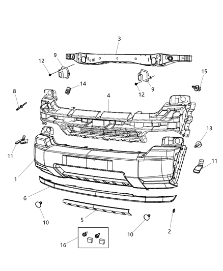 2011 Jeep Liberty Molding-FASCIA Diagram for 1SU48BS2AA