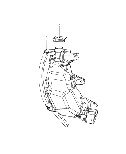 2016 Dodge Durango Coolant Recovery Bottle Diagram 2