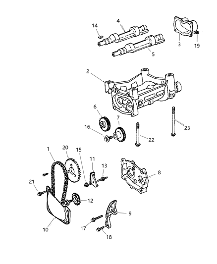 1999 Chrysler Town & Country Balance Shafts Diagram