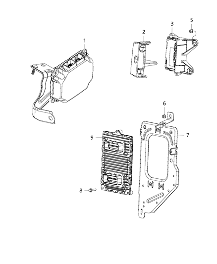 2015 Ram 3500 Modules, Engine Compartment Diagram 1