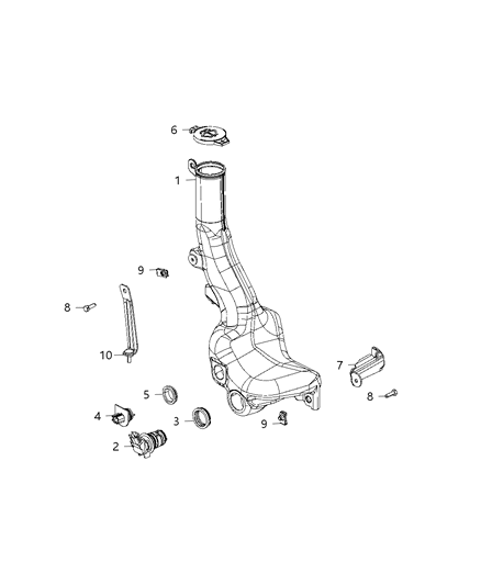 2020 Dodge Charger Reservoir, Windshield Washer Diagram 1