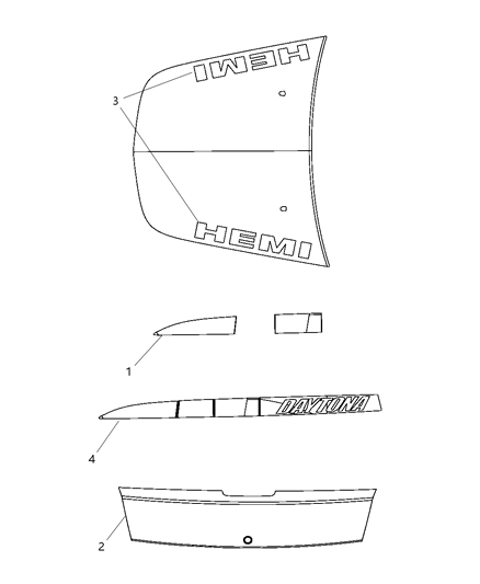 2008 Dodge Charger Decal-BODYSIDE Diagram for 68045030AA