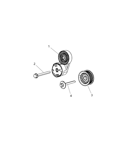 2011 Chrysler Town & Country Pulley & Related Parts Diagram 1