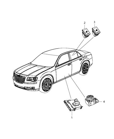 2014 Chrysler 300 Switches - Seats Diagram