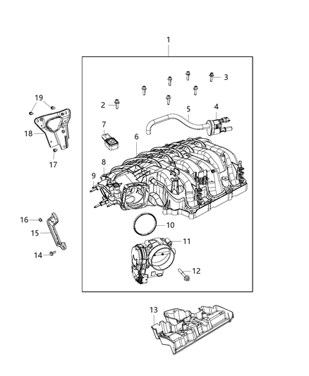 2019 Chrysler Pacifica Upper Intake Manifold Plenum Diagram 2