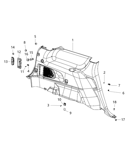 2019 Dodge Journey Screw-Cross RECESSED Head Diagram for 68045455AA