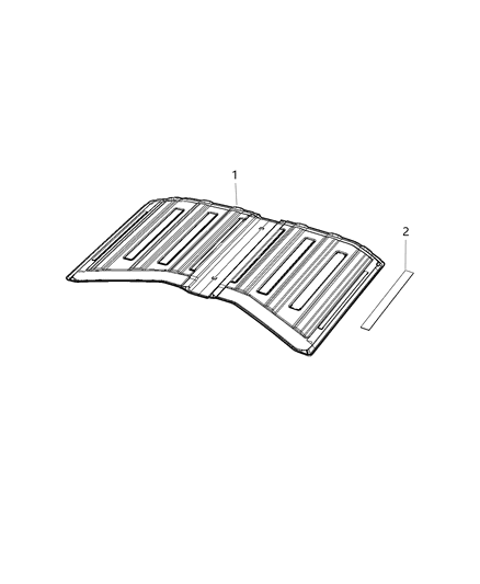 2019 Jeep Wrangler Headliner Diagram for 6CD56TX7AE