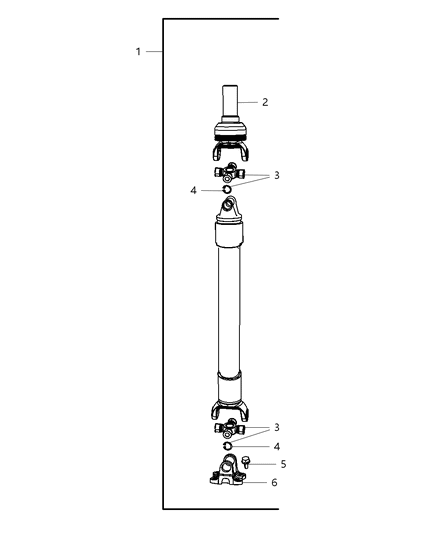 2009 Dodge Ram 2500 Shaft - Drive Rear Diagram 4