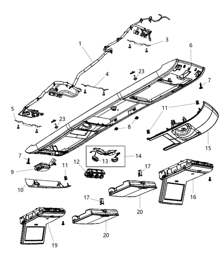 2014 Ram C/V Monitor-Media System Diagram for 5MH21DX9AB