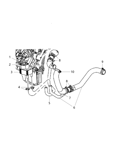 2016 Chrysler 300 Engine Oil , Filter , Adapter & Housing ,Oil Cooler & Hoses / Tubes Diagram 4