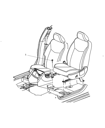 2010 Chrysler Sebring Risers - Miscellaneous Front Seat Attachments Diagram 1