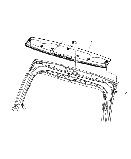 2011 Dodge Grand Caravan Spoiler-LIFTGATE Diagram for 1SF62TZZAD