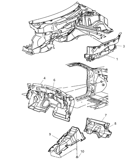 2006 Chrysler Pacifica SILENCER-Dash Panel Diagram for 5028254AG