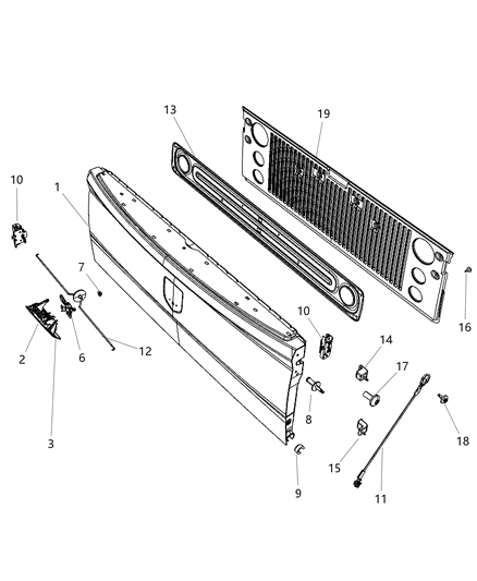 2012 Ram 1500 Tailgate Diagram