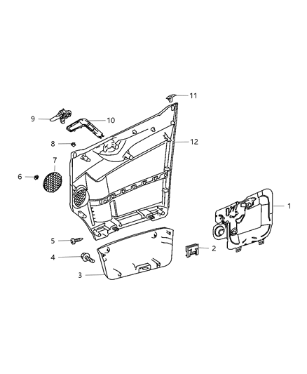 2007 Dodge Sprinter 3500 Front Door Paneling Diagram