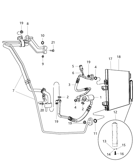 2017 Jeep Patriot A/C Plumbing Diagram 1