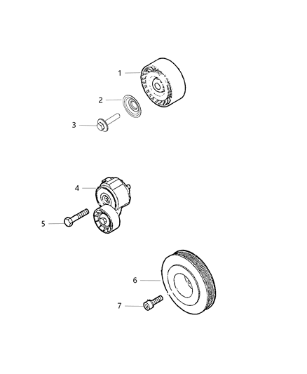 2016 Ram ProMaster 2500 Pulley & Related Parts Diagram 1