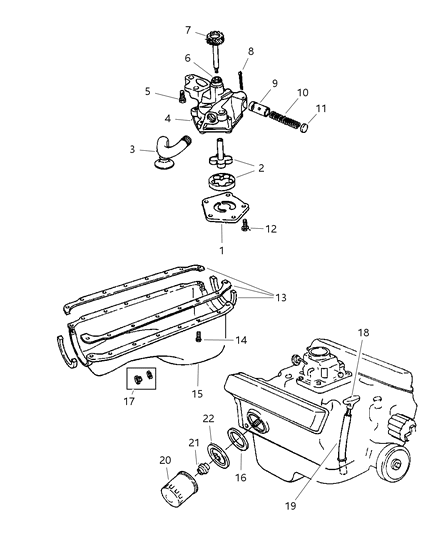 2001 Dodge Dakota Engine Oiling Diagram 2