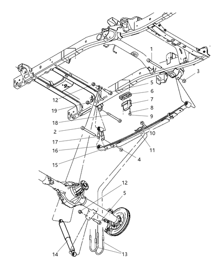 2010 Dodge Ram 2500 Suspension - Rear Diagram