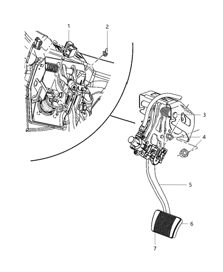 2013 Dodge Charger Brake Pedals Diagram 1