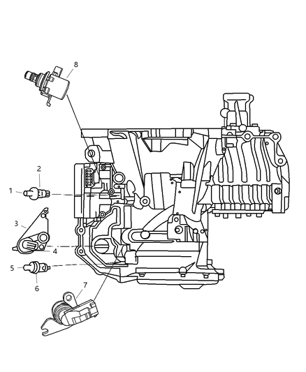 2007 Chrysler Pacifica Sensors - Transmission Diagram 2