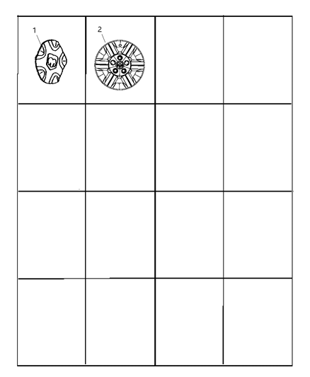 2005 Dodge Durango Wheel Cover & Center Caps Diagram