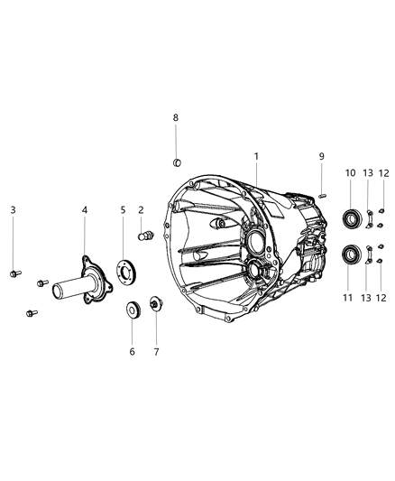 2018 Jeep Wrangler Front Case & Related Parts Diagram 1