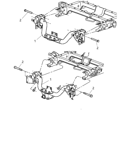 2011 Ram 3500 Tow Hooks & Hitches, Rear Diagram