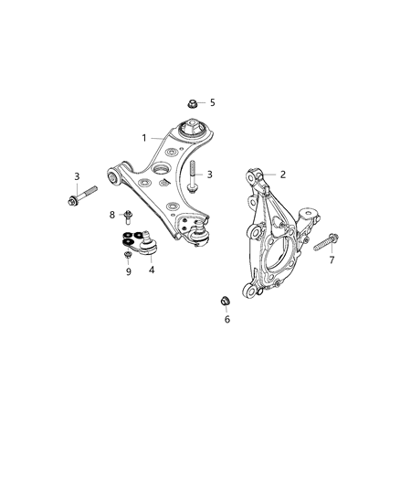 2015 Jeep Renegade Suspension - Front Diagram 1