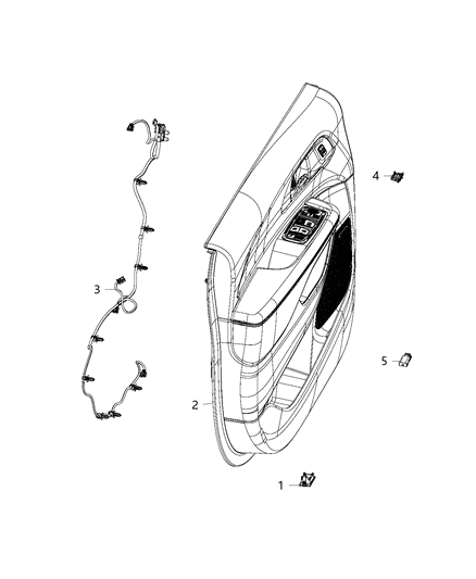 2019 Chrysler Pacifica Wiring-Front Door Diagram for 68401648AB