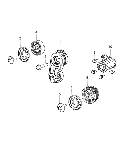 2016 Chrysler 300 Pulley & Related Parts Diagram 1