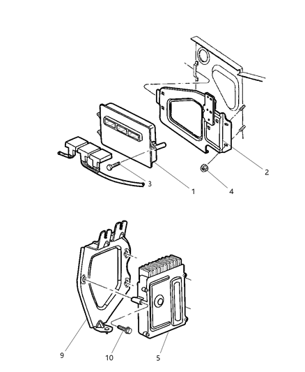 2001 Jeep Grand Cherokee Bracket-Control Unit Diagram for 56028139AB