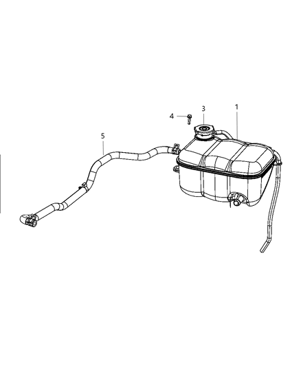 2009 Dodge Viper Coolant Recovery Bottle Diagram