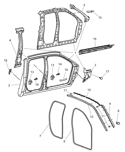 2005 Dodge Ram 1500 Aperture Panel Bodyside - Diagram 2