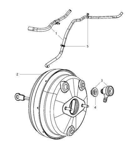 2010 Chrysler Sebring Hose-Brake Booster Vacuum Diagram for 5085680AF