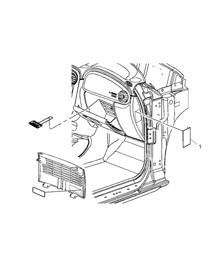 2008 Chrysler PT Cruiser Instrument Panel Diagram