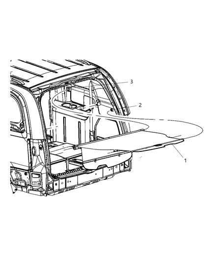 2016 Chrysler Town & Country Tonneau Cover Diagram